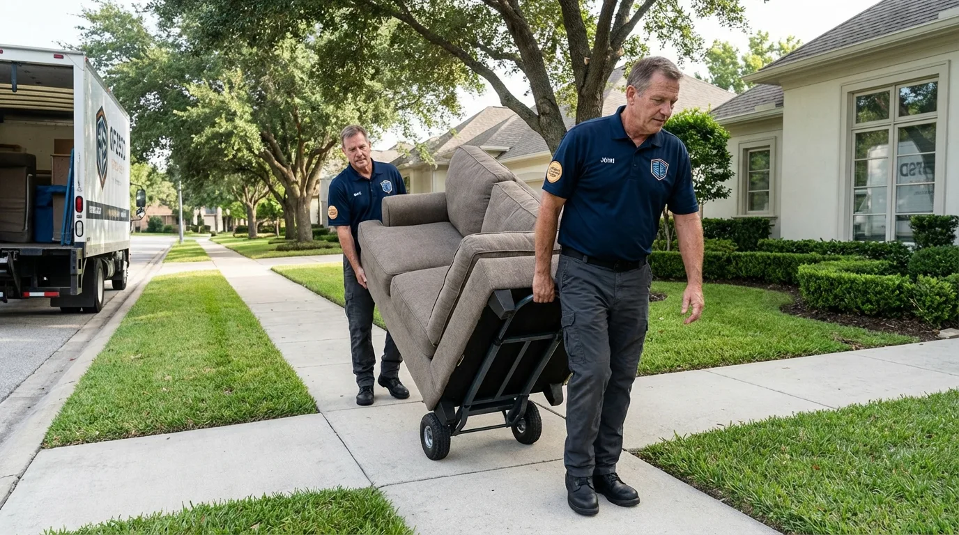 Local residential moving crew loading furniture in Martinsburg, WV
