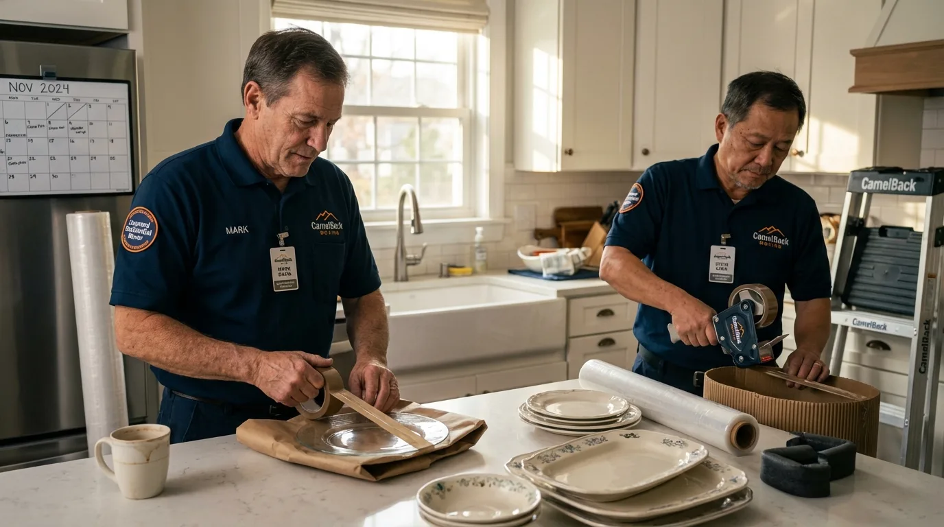 Professional crew packing kitchen dishware in Martinsburg, WV